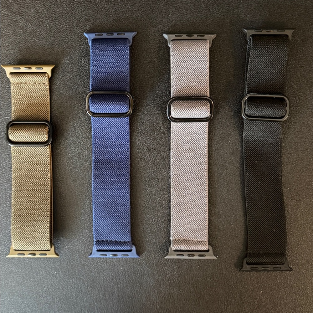 Set of Four Solo Loop in Nylon-Apple Watch Bands in Various Colors
